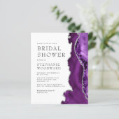 バジェットパープルアガテシルバー結婚式招待状 (スタンド正面)