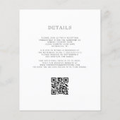バジェットパープルアガテシルバーQRコードウェディング招待 (裏面)