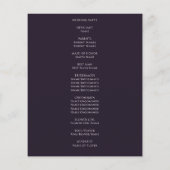 バジェットパープルアガテ金ゴールドグリッター結婚式 プログラム (裏面)