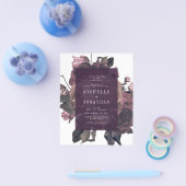 バジェットパープルアンティークバラヴィンテージウェディング チラシ (シングル)