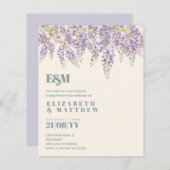 バジェットパープルウィステリアセージフローラ庭園の結婚式 (正面/裏面)