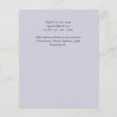 バジェットパープルウィステリアセージフローラ庭園の結婚式 (裏面)