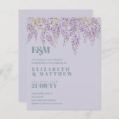 バジェットパープルウィステリアセージフローラ庭園の結婚式 (正面/裏面)