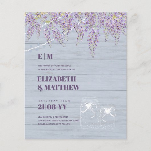 バジェットパープルウィステリアダスティブルー結婚ズ (正面)