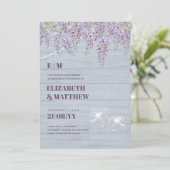 バジェットパープルウィステリアダスティブルー結婚ズ 招待状 (スタンド正面)