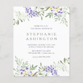 バジェットパープルウォーターカラーフジテリアブライダルシャワー (正面)