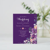 バジェットパープルオレンジダークまで夜明け結婚式の招待 (スタンド正面)