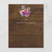 バジェットパープルオレンジダークまで夜明け結婚式の招待 (裏面)