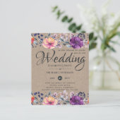 バジェットパープルオレンジダークまで夜明け結婚式の招待 (スタンド正面)