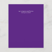 バジェットパープルオレンジフローラ結婚式の招待 チラシ (裏面)