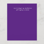 バジェットパープルオレンジフローラ結婚式の招待 チラシ (裏面)