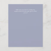 バジェットパープルオレンジフローラ結婚式招待状 (裏面)