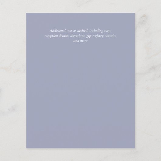 バジェットパープルオレンジフローラ結婚式招待状 (裏面)