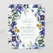 バジェットパープルオーキッドフローラフレームブライダルシャワー (正面/裏面)