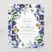 バジェットパープルオーキッドフローラフレームベビーシャワー (正面/裏面)