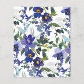 バジェットパープルオーキッドフローラフレームベビーシャワー (裏面)