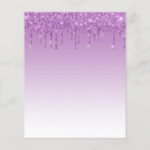 バジェットパープルグリッターバーチャル赤ちゃんシャワー (裏面)