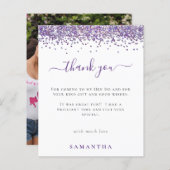 バジェットパープルグリッターフォトジェンパーティーありがとう (正面/裏面)