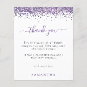 バジェットパープルグリッターフォトブライダルシャワー感謝してい (正面)