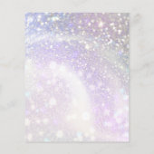 バジェットパープルグリッターモダン結婚式招待状 (裏面)
