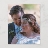 バジェットパープルグリッター写真結婚の感謝 (裏面)