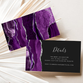 バジェットパープルシルバーアゲットダーク結婚のウェブサイト エンクロージャーカード