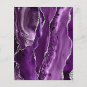 バジェットパープルシルバーアゲートグレー結婚ズメニュー (裏面)