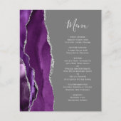 バジェットパープルシルバーアゲートグレー結婚ズメニュー (正面)