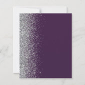バジェットパープルシルバーグリッター書道結婚の (裏面)