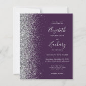 バジェットパープルシルバーグリッターQRコード結婚ズ (正面)