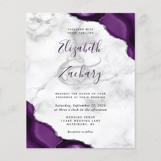 バジェットパープルシルバーゲート大理石結婚コーナー (正面)