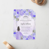 バジェットパープルシルバーフローラプリンセスキンセアニラ ノートカード (正面/裏面インサイチュ)