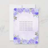 バジェットパープルシルバーフローラプリンセスキンセアニラ ノートカード (裏面)