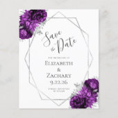 バジェットパープルシルバーフローラホワイト結婚ズ (正面)