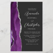 バジェットパープルシルバー瑪瑙ダークQRコード結婚ズ (正面)