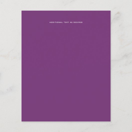 バジェットパープルジンジャーオータム秋の結婚式招待状 (裏面)