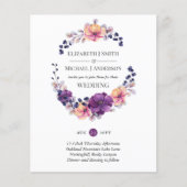 バジェットパープルジンジャーオータム秋の結婚式招待状 (正面)