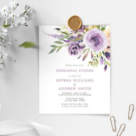 バジェットパープルバラリハーサルディナー招待状
