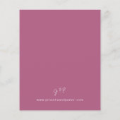 バジェットパープルピンクモダンクの書結婚道 (裏面)