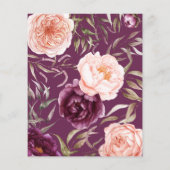 バジェットパープルピーチカボチャ秋ベビーシャワー (裏面)