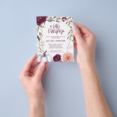 バジェットパープルピーチカボチャ秋ベビーシャワー チラシ (手)