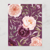 バジェットパープルピーチカボチャ秋ベビーシャワー チラシ (裏面)