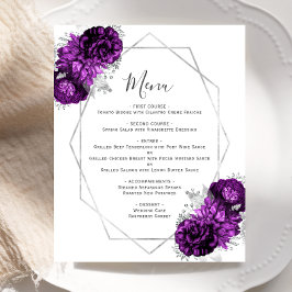 バジェットパープルフローラシルバージオメト結婚リーのメニュー