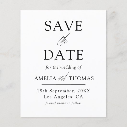 バジェットパープルフローラセーブ・ザ・デート案内 (裏面)