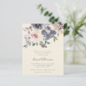 バジェットパープルフローラブライダルシャワー招待状 (スタンド正面)