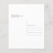 バジェットパープルフローラブライダルシャワー招待 (裏面)