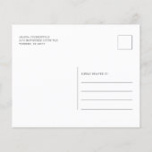 バジェットパープルフローラ幾何学的結婚式招待状 (裏面)