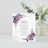 バジェットパープルフローラ水彩ブライダルシャワー (スタンド正面)
