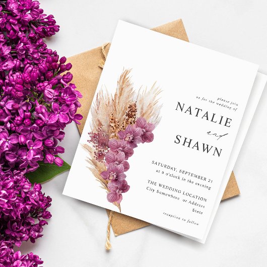 バジェットパープルフローラ結婚ボホーズ