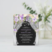 バジェットパープルフローラ結婚式招待状 (スタンド正面)
